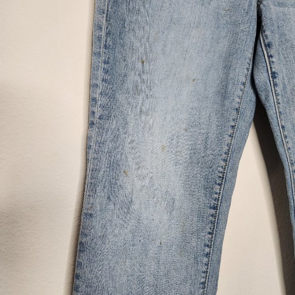 Lucky Brand 6/28 Light Wash Sweet Crop Denim Jeans Straight Flaws - Picture 2 of 6